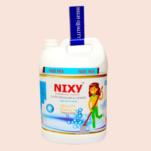 Front view of NIXY floor cleaner aqua blue 5L