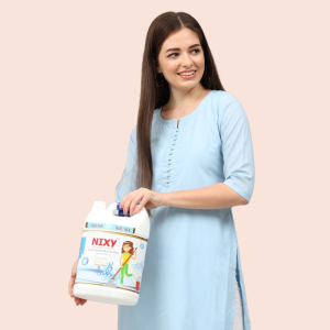 Right view of NIXY floor cleaner aqua blue 5L