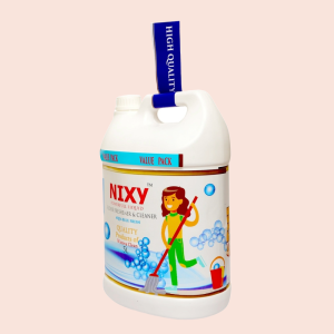 Side view of NIXY floor cleaner aqua blue 5L