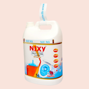 Side view of NIXY toilet cleaner bleach 5L